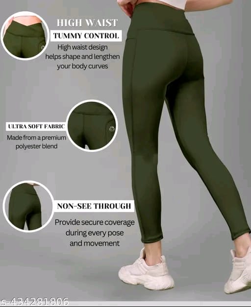 Women's Pack of 1 V Shape High Waist Belt D.Grey Solid Tights |Activewear|Yogawear|Gymwear|Sportswear|Active Bottomwear