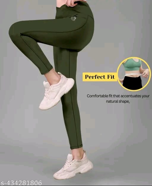 Women's Pack of 1 V Shape High Waist Belt D.Grey Solid Tights |Activewear|Yogawear|Gymwear|Sportswear|Active Bottomwear