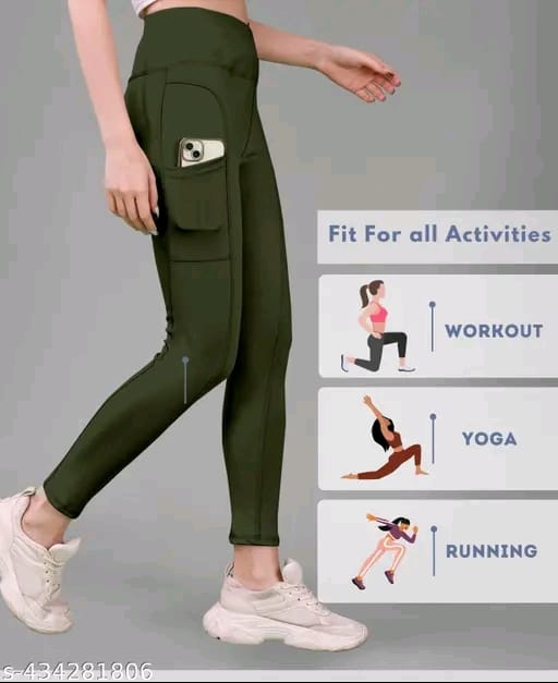 Women's Pack of 1 V Shape High Waist Belt D.Grey Solid Tights |Activewear|Yogawear|Gymwear|Sportswear|Active Bottomwear