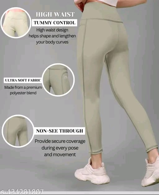 Women's Pack of 1 V Shape High Waist Belt D.Grey Solid Tights |Activewear|Yogawear|Gymwear|Sportswear|Active Bottomwear