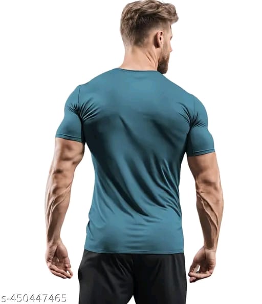 Men's 3Colours RGB Dri-Fit Polyester T-Shirt – Moisture-Wicking, Quick-Dry Activewear for Gym -FORCE