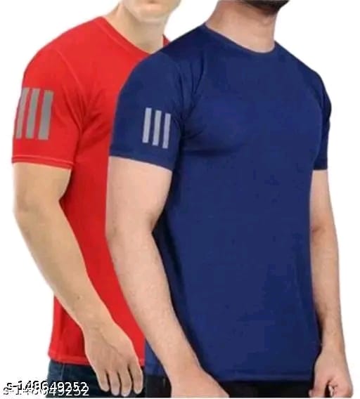 Round tshirts for half sleeves for men and boys combo { pack of 2}