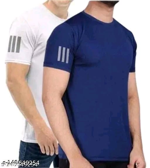 Round tshirts for half sleeves for men and boys combo { pack of 2}