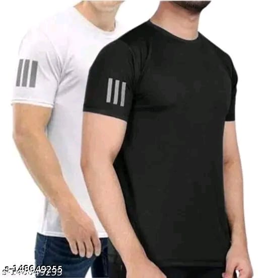 Round tshirts for half sleeves for men and boys combo { pack of 2}