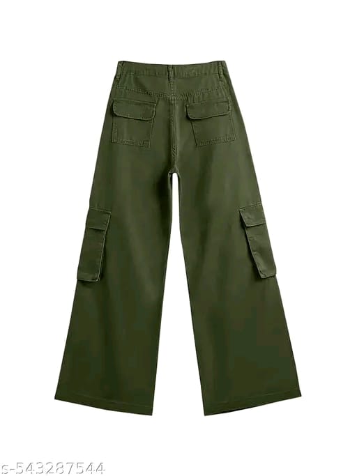 Stylish Straight Fit cargo Jeans For Women