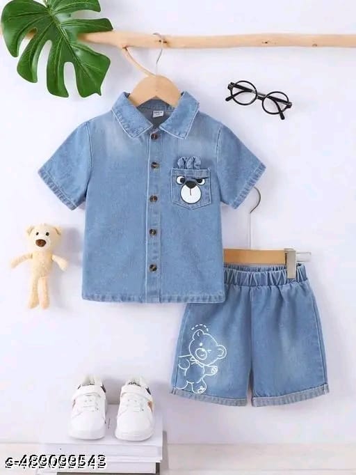 2ps new summer denim kids clothing sets for all season