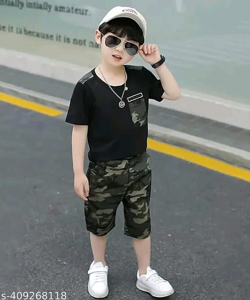 Kids summer Trendy 2025 New stylish Top+Bottom set - ladake kapade ka set