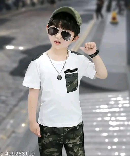 Kids summer Trendy 2025 New stylish Top+Bottom set - ladake kapade ka set