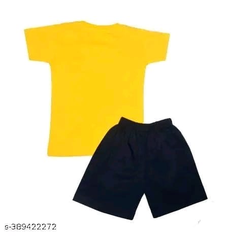 Cotton Fancy Printed T-Shirt and Shorts For Boys and Girls