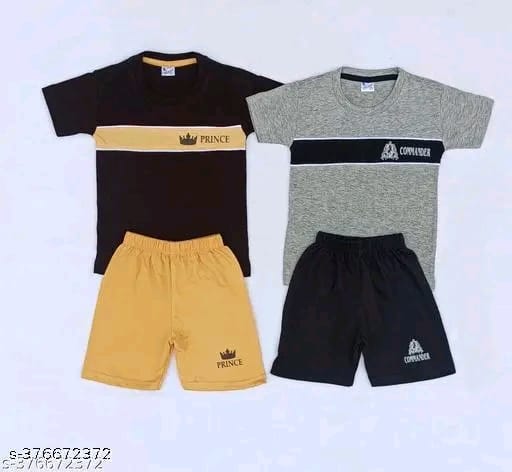 Stylish Boys Tshirt with shorts set Dress combo set