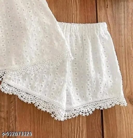 White Clothing Set For Kids Girl