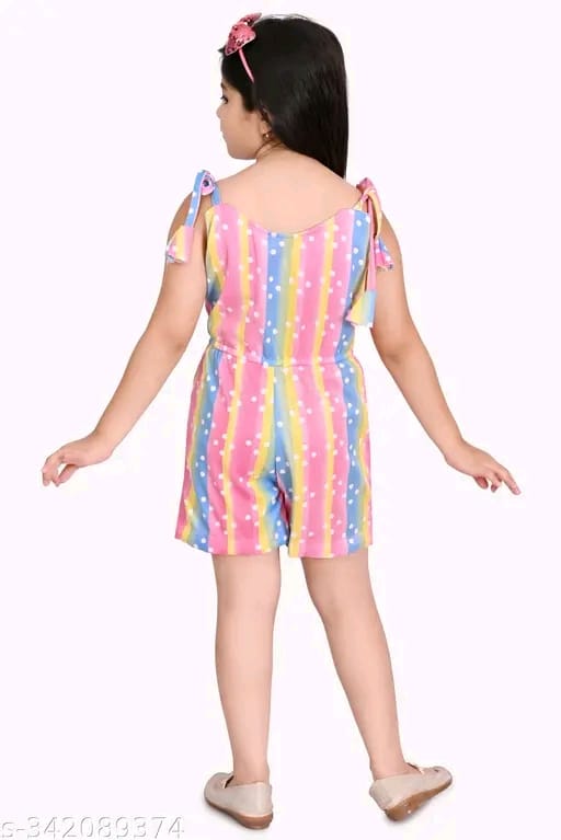 Twirl and Play: Adorable Girls' Short Jumpsuits for Fun in the Sun