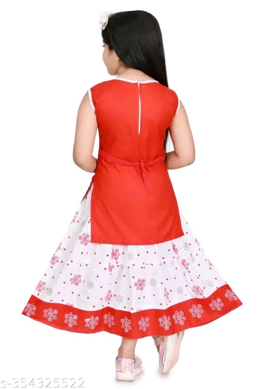 Printed Kurta and Skirt Set with Dupatta for Girls