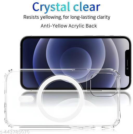 IPhone 11 Compatible with MagSafe | Camera Protection Bump | Hard Back Cover for iPhone 11 (PC & TPU, Crystal Clear Back, Transparent Sides) Ultra-Hybrid Shockproof Back Cover Case