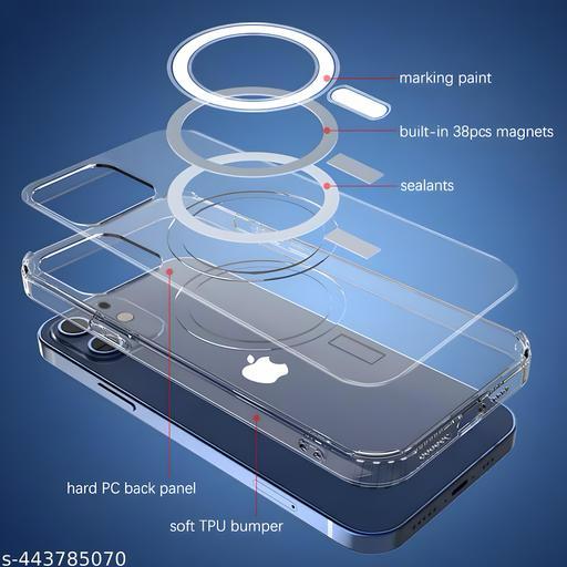 IPhone 11 Compatible with MagSafe | Camera Protection Bump | Hard Back Cover for iPhone 11 (PC & TPU, Crystal Clear Back, Transparent Sides) Ultra-Hybrid Shockproof Back Cover Case