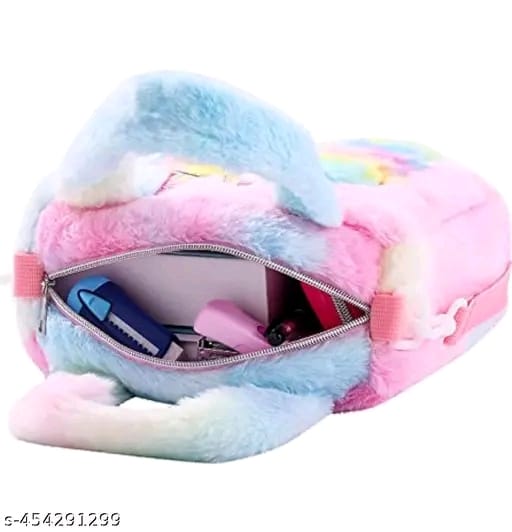 Unicorn Soft Toy Handbag for Children, Cute Shoulder Bag with Removable Strap Shoulder Bag