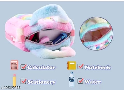 Unicorn Soft Toy Handbag for Children, Cute Shoulder Bag with Removable Strap Shoulder Bag