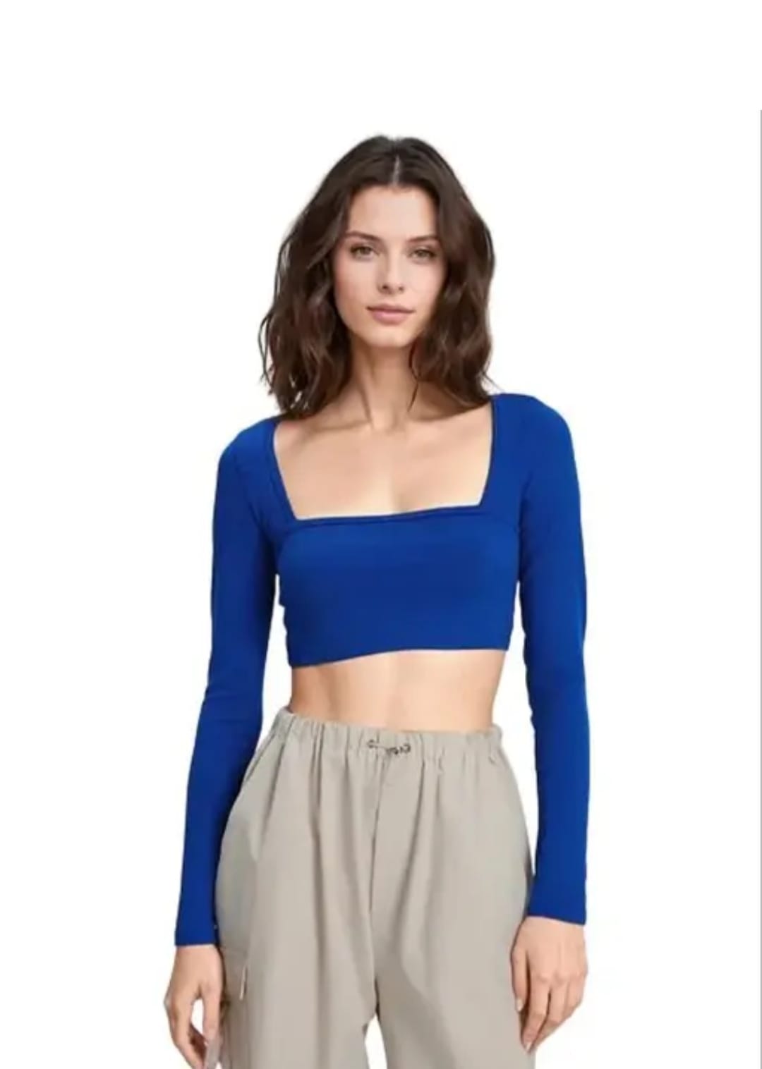 Kamedge® Casual & Stylish Fashionable Perfect for Summer Rib Crop Top T-shirt for Girl and Women