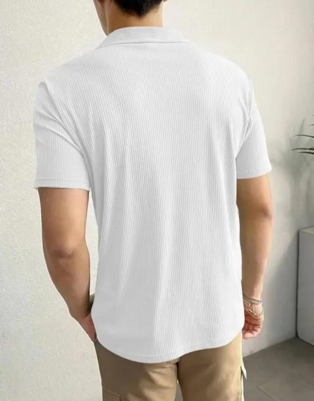 FARROWX Polo Neck Rib Knit Tshirt for men