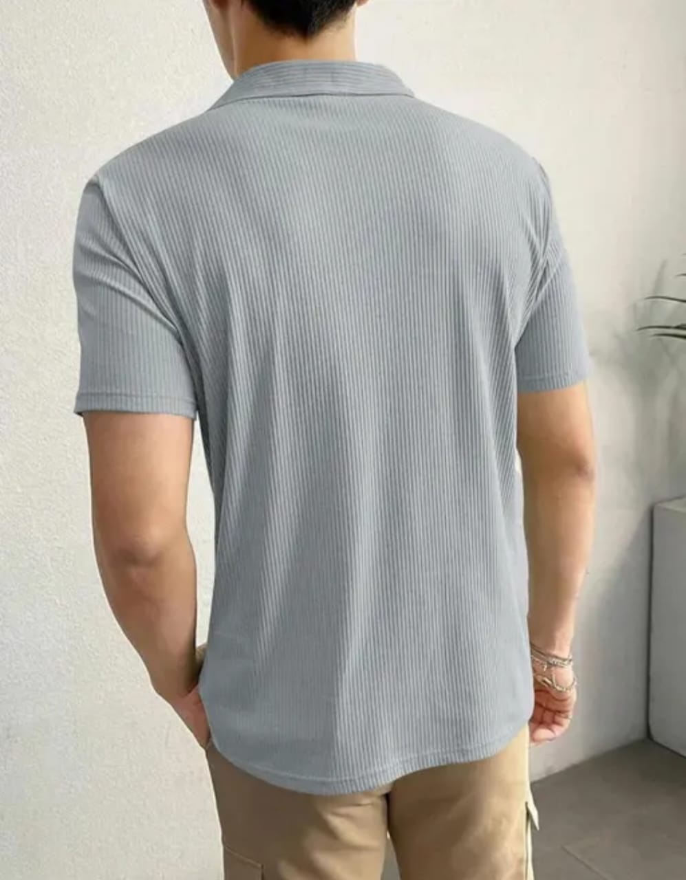 FARROWX Polo Neck Rib Knit Tshirt for men