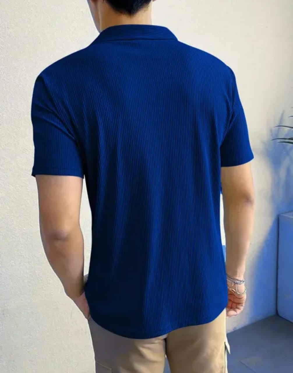 FARROWX Polo Neck Rib Knit Tshirt for men