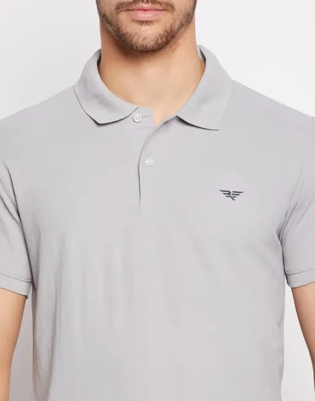 RISS Men's Cotton Half Sleeves Solid Polo T-shirt