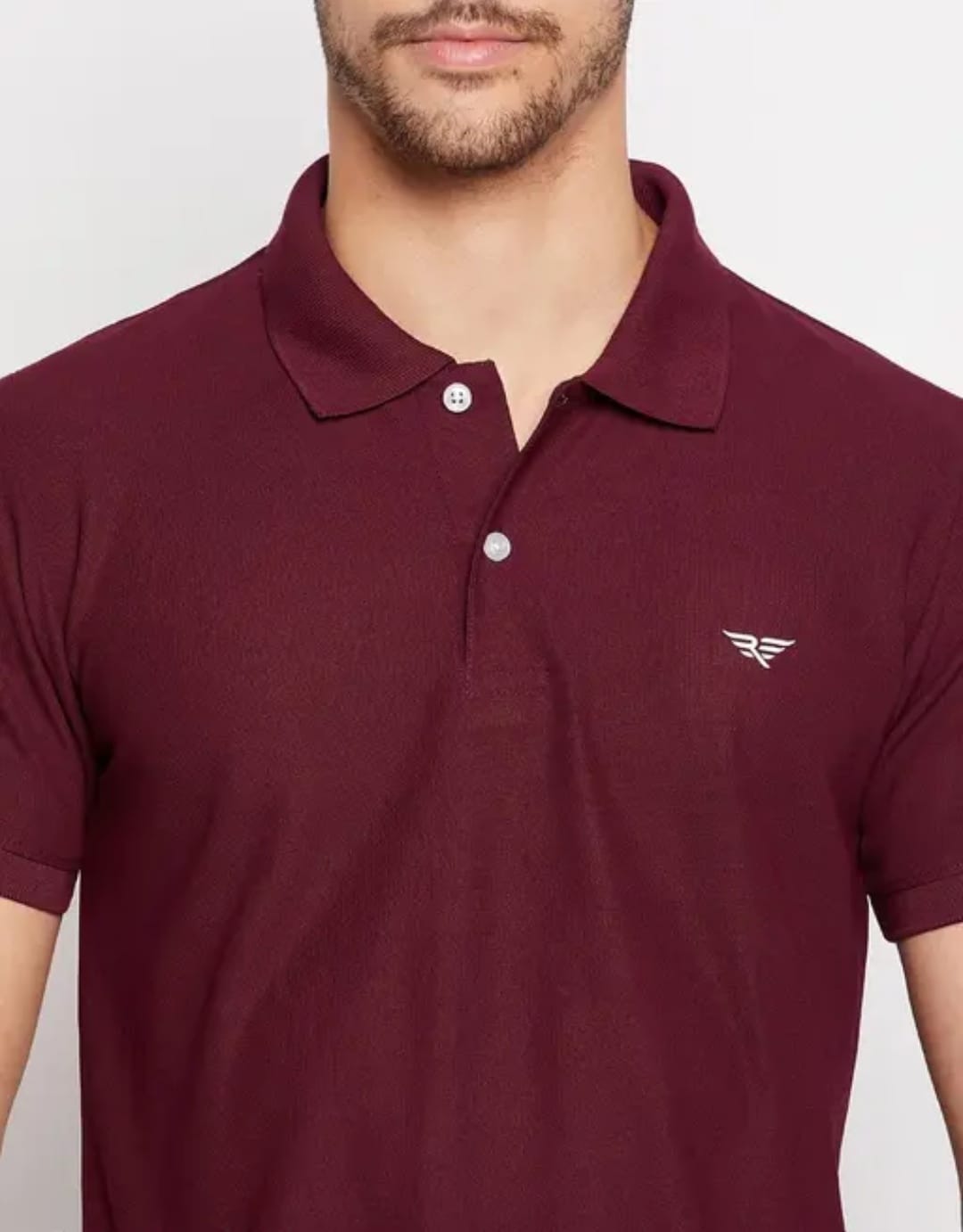 RISS Men's Cotton Half Sleeves Solid Polo T-shirt