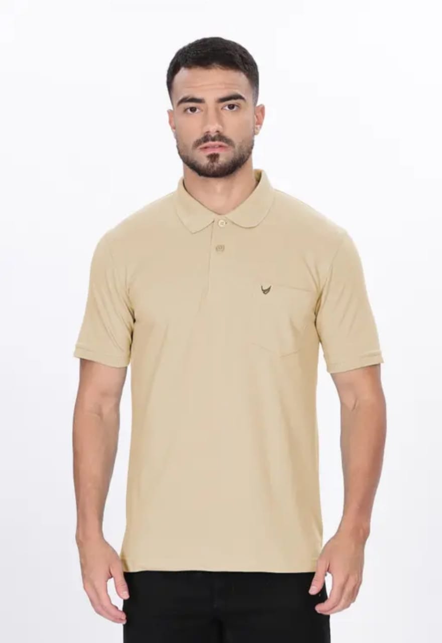 Pangeos Men's Polo T Shirt Regular Fit With Pocket - Cotton Rich fabric