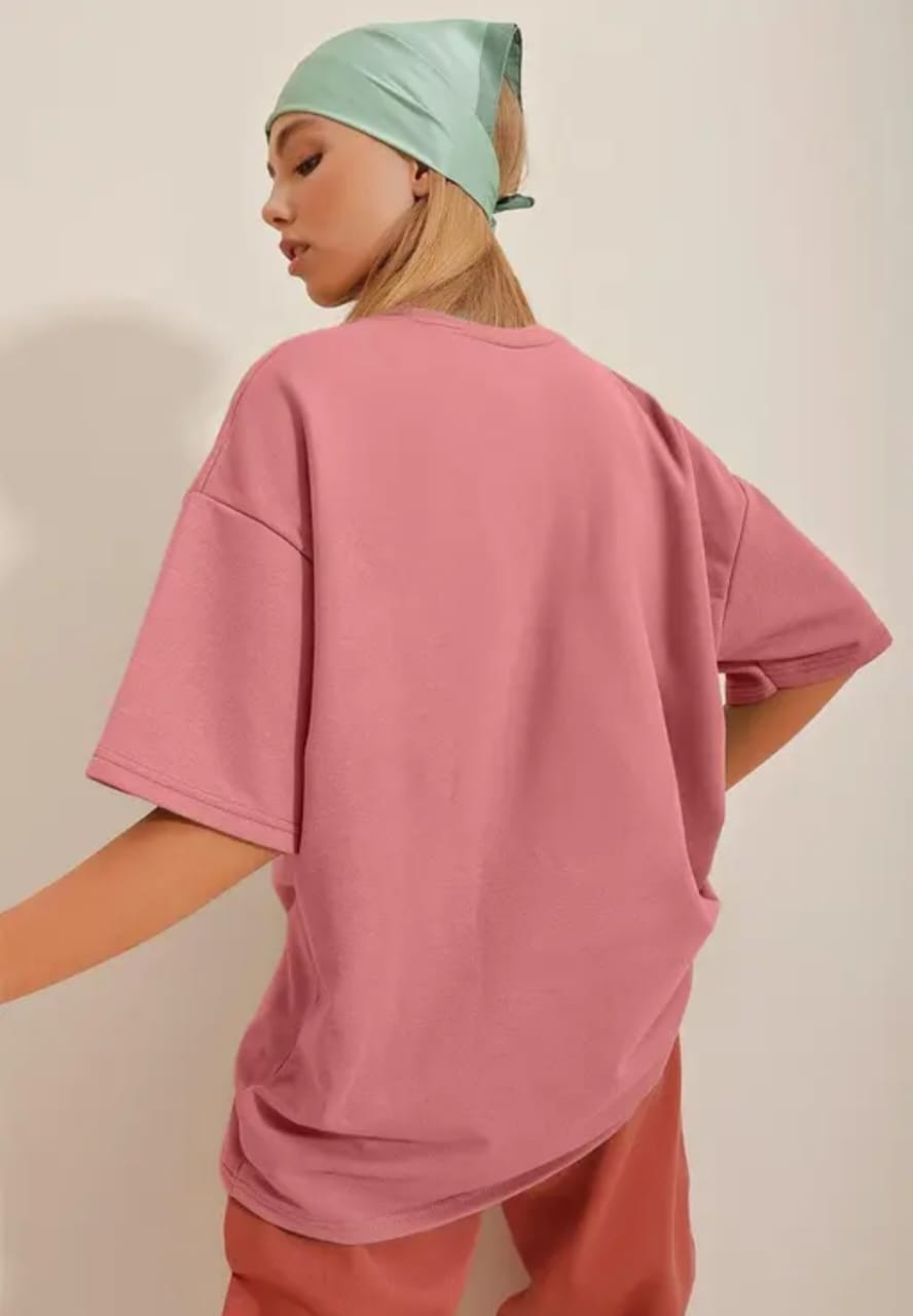 Trendy Women Oversized Tee Printed T-Shirt