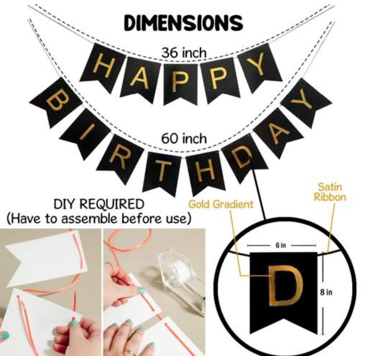 Happy Birthday Banner Decoration Kit for Husband Boys Balloons Decorations Items Combo with Cheers Foil Balloon Crown Foil, Age Perfect, Metallic Balloons with Fairy Light