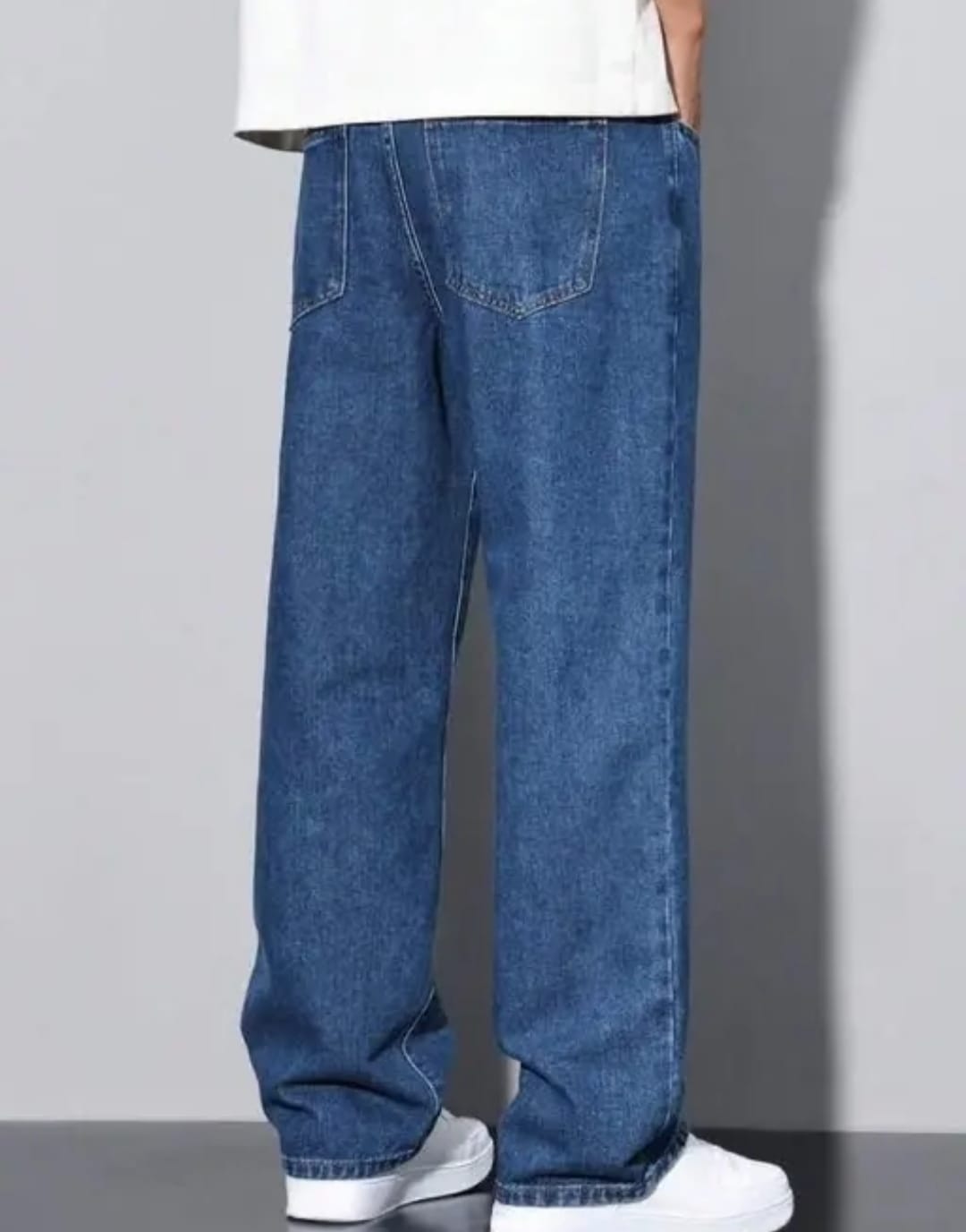 Toomes Loose Fit Mid Rise Dark Blue Men Denim Jeans