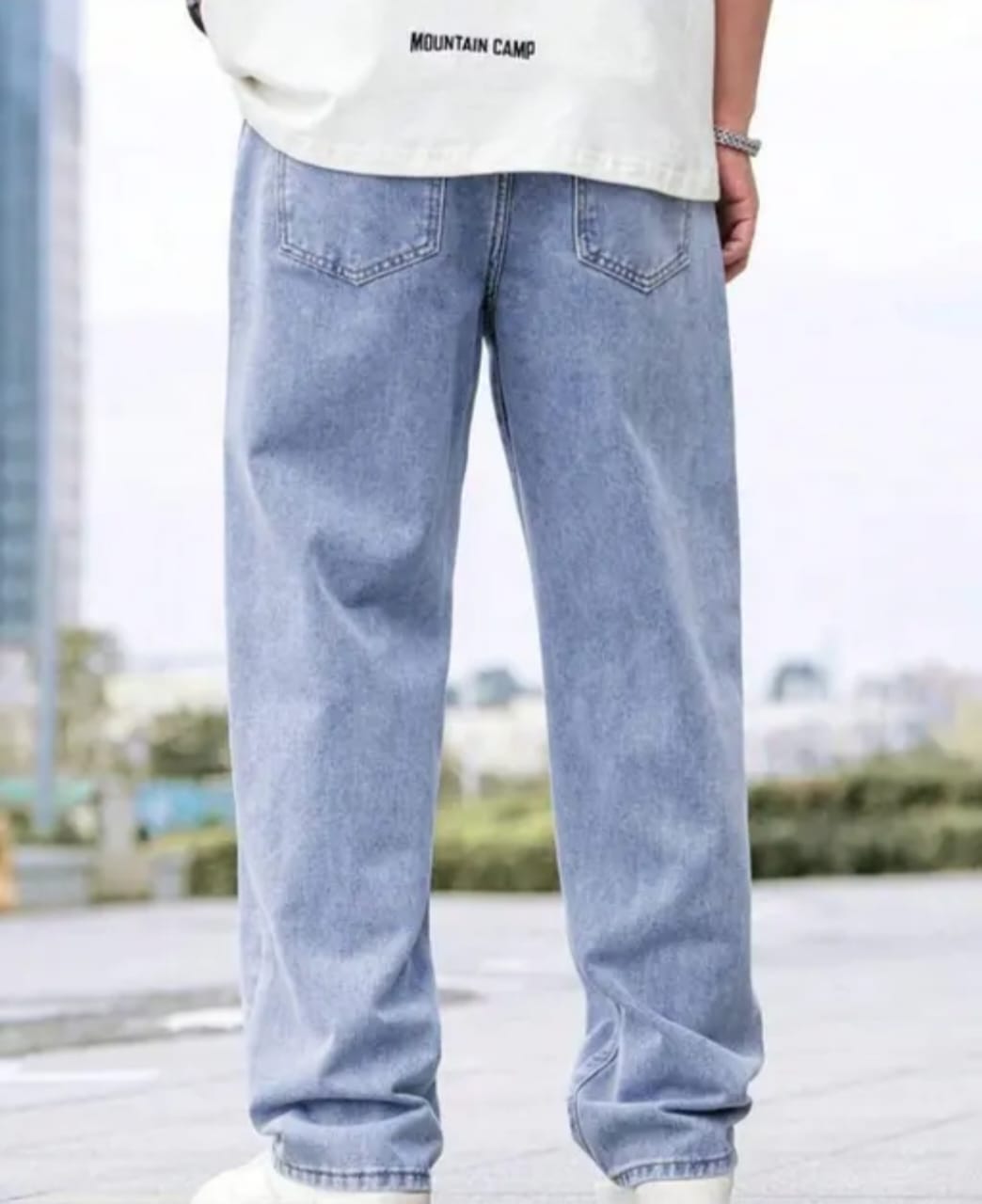 baggy mens ice blue jeans//baggy lose fit man jeans