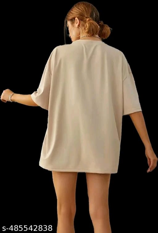 Beige oversize tshirt Baggy Black white casual stylish latest Lavender women tshirt girl under 399 299 199 maroon Peach blue pink brown