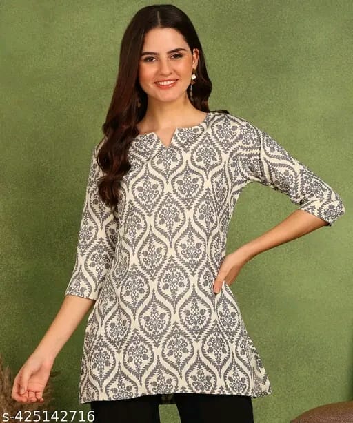 New Ethnic 4 You Straight Short Kurta for Girls and Women