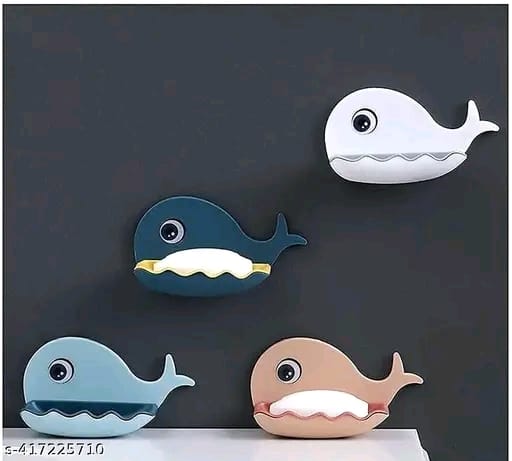 Plastic Multipurpose Soap Case Stand Holder with Strong Adhesive Sticker (Pack Of 2)