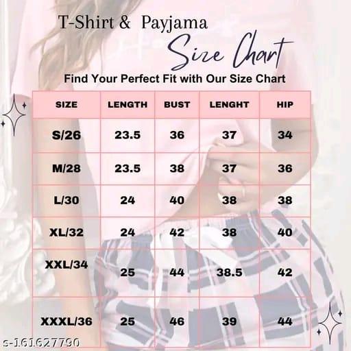 Womens Printed Night Suit Set - Womens Nightwear -Womens Pyjama set - Nightdress Set For Womens And Girls-Womens T-Shirt & Pyjama Set Night suit