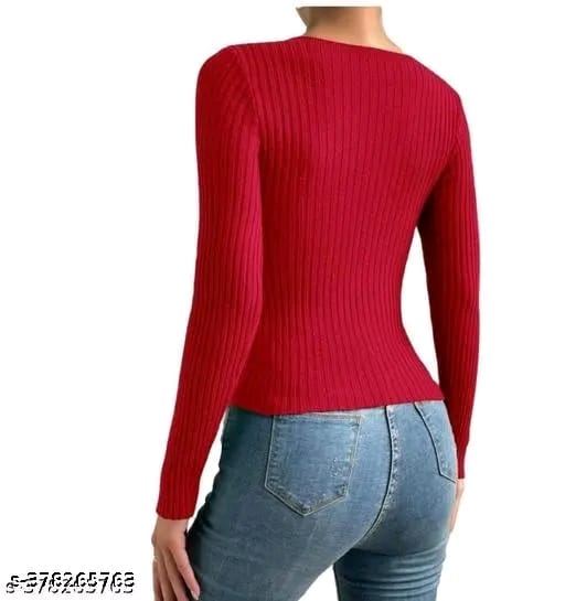 Trendy Plain Cut Out Plain Full Sleeve Top For Girls