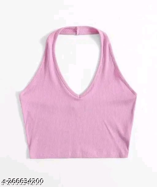 RAKUNO Ribbed halter top