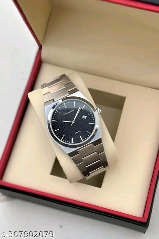 Day n Date Series Men's Black Silver Chain Analog Watches Classic, Attractive, Professional, top-trendy and stylish Analog Watches for Men/boys for office, school use