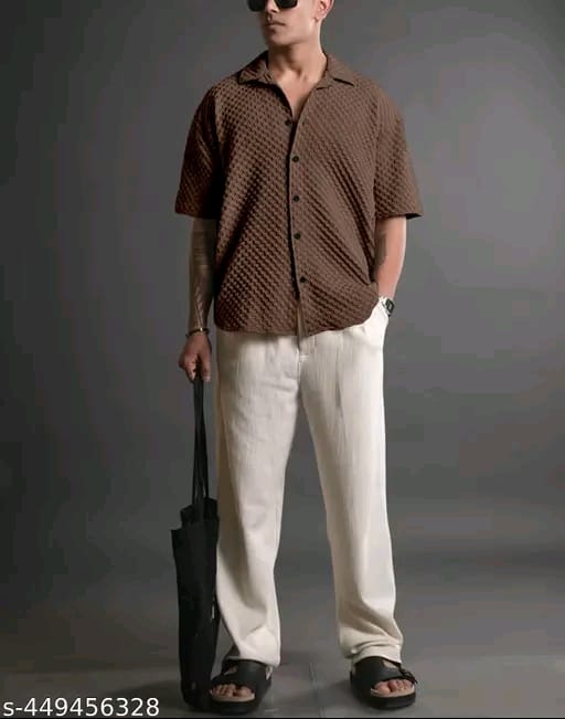 Casual Knit Shirt for Mens Stylish Half Sleeve Mens Shirts
