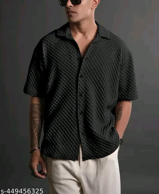 Casual Knit Shirt for Mens Stylish Half Sleeve Mens Shirts