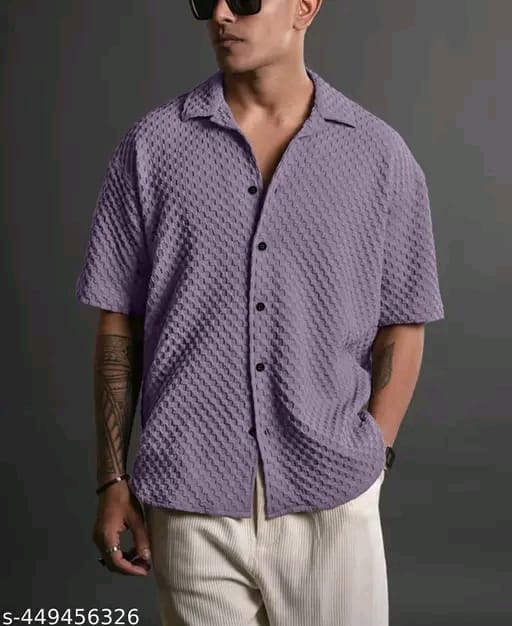Casual Knit Shirt for Mens Stylish Half Sleeve Mens Shirts