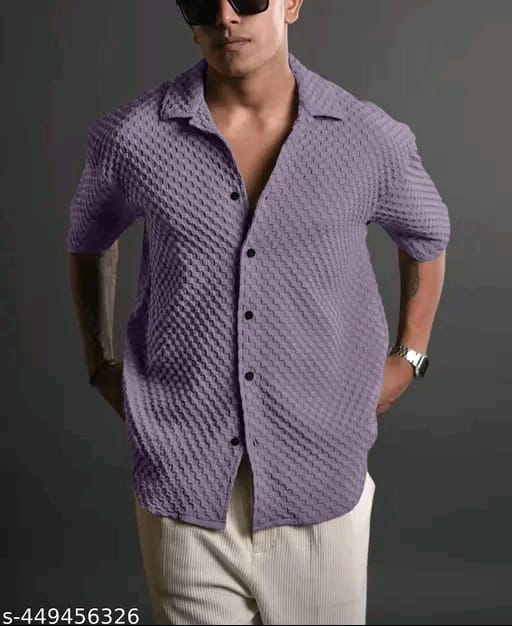 Casual Knit Shirt for Mens Stylish Half Sleeve Mens Shirts