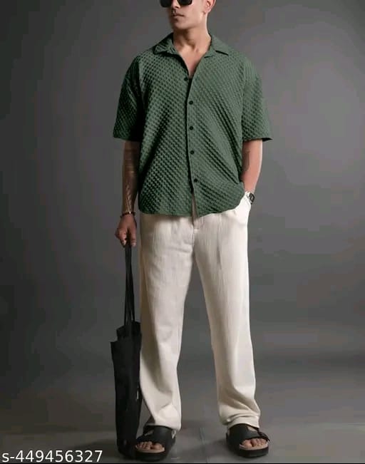 Casual Knit Shirt for Mens Stylish Half Sleeve Mens Shirts