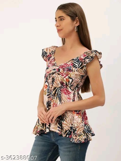 PRG Casual Sleeveless White Women Top