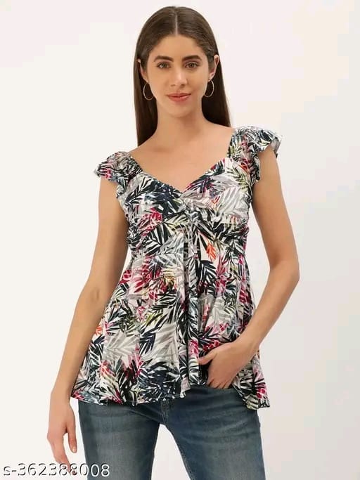 PRG Casual Sleeveless White Women Top