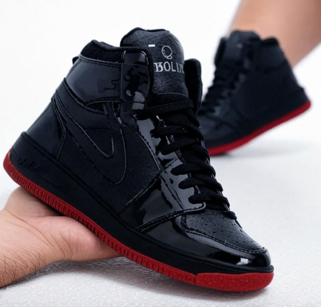 XYLUS Black Fancy Laser Cuts Lace-Up Sports Shoes | Casual Shoes | Sneakers | Shoes For Men | Casual Shoes for Men |