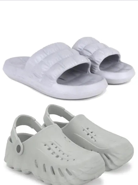 Clogs for Men |Lightweight & Stylish Clog Sandal for Men slippers,slides,water proof, for Men stylish | Perfect Filp-Flops for daily wear walking Slippers Combo Pack of 2