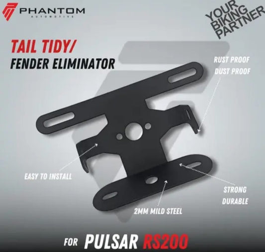 Premium Tail Tidy/Fender Eliminator Compatible for Both NS200/RS200 Bike Tail Tidy Mild Steel Strong Built