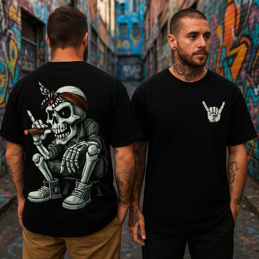 Trendy Black Colour Printed Half-sleeve T-shirts for Men....